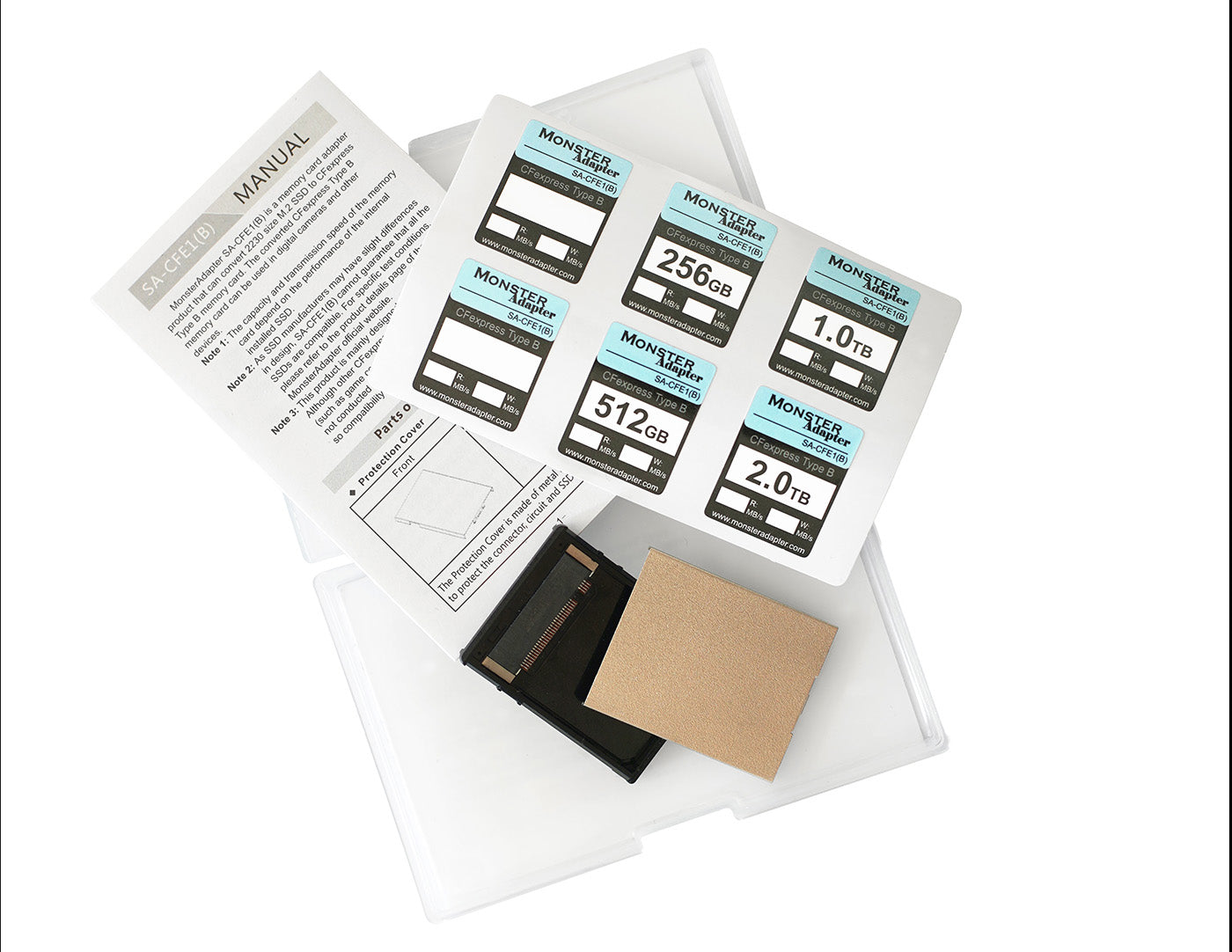 5x Pack]SA-CFE1(B) - SSD to CFexpress Type B Storage Card Adapter 